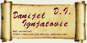 Danijel Ignjatović vizit kartica